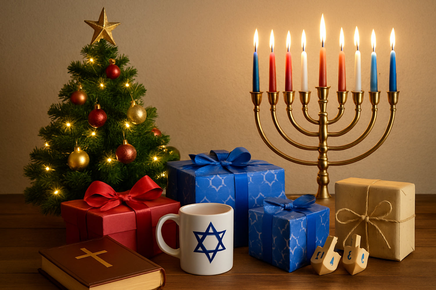Manora and Christmas Tree with gifts