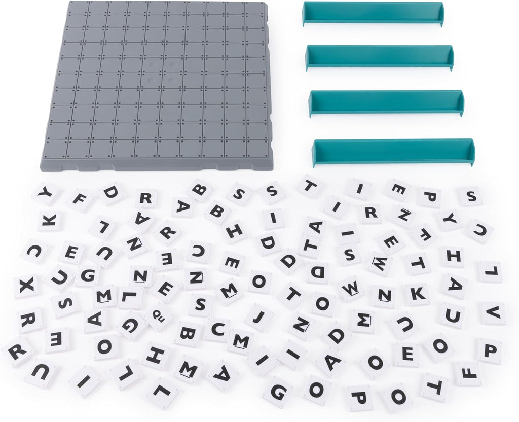 Upwords The Stackable Word Game: Includes Rotating Board & Letter Tiles, Classic Crossword Activity for Kids & Families