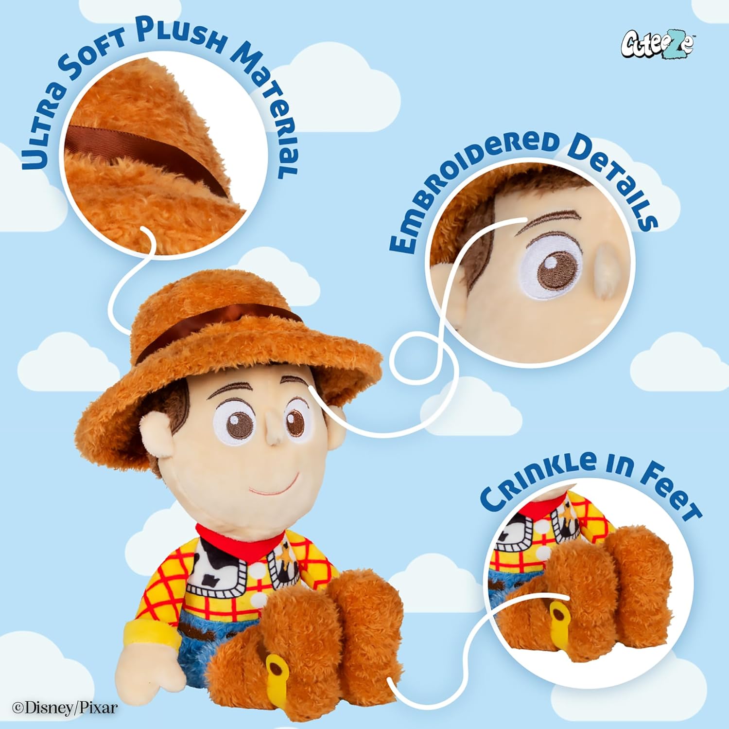 Disney Toy Story 12" Woody Plush Cuteeze